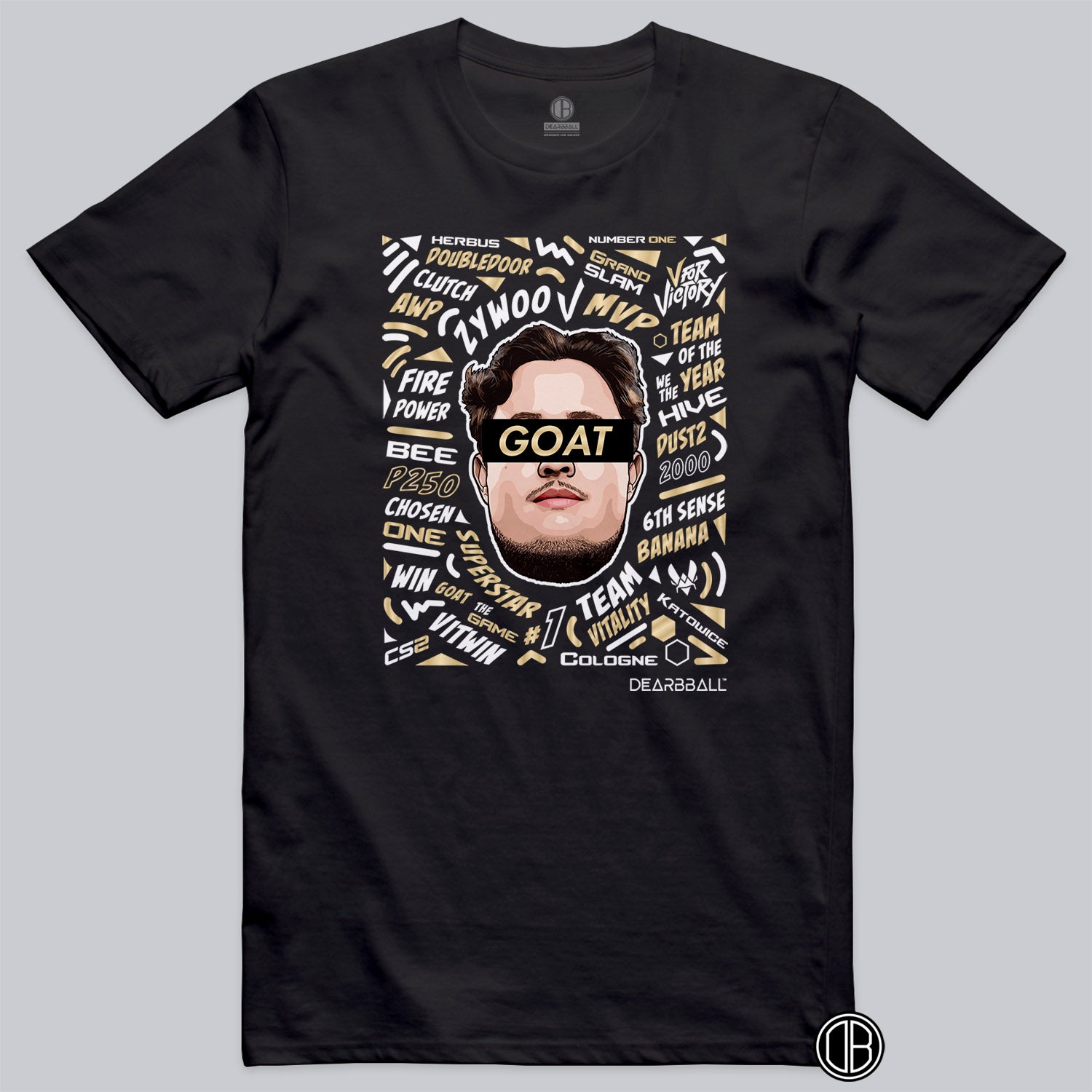 t-shirt dearbball x vitality noir zywoo