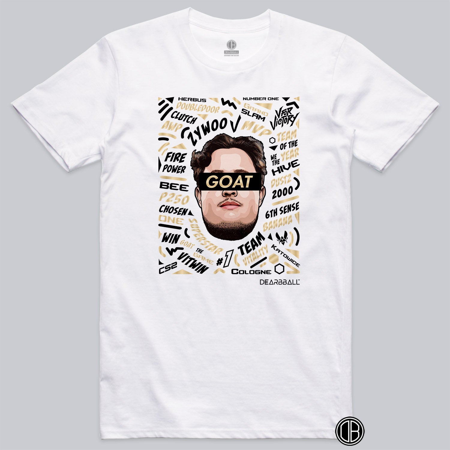 t-shirt dearbball x vitality blanc zywoo