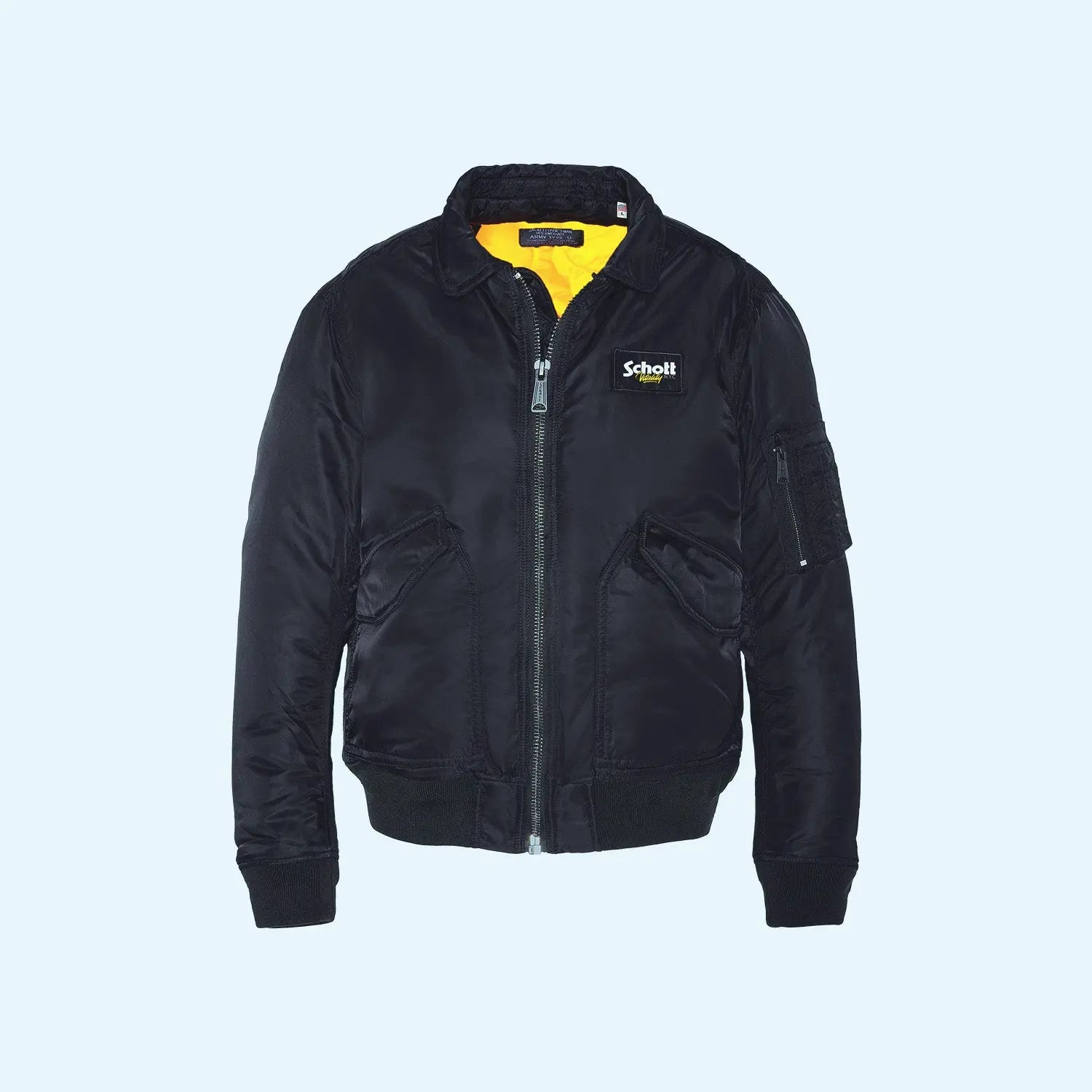 bomber schott x vitality noir et jaune