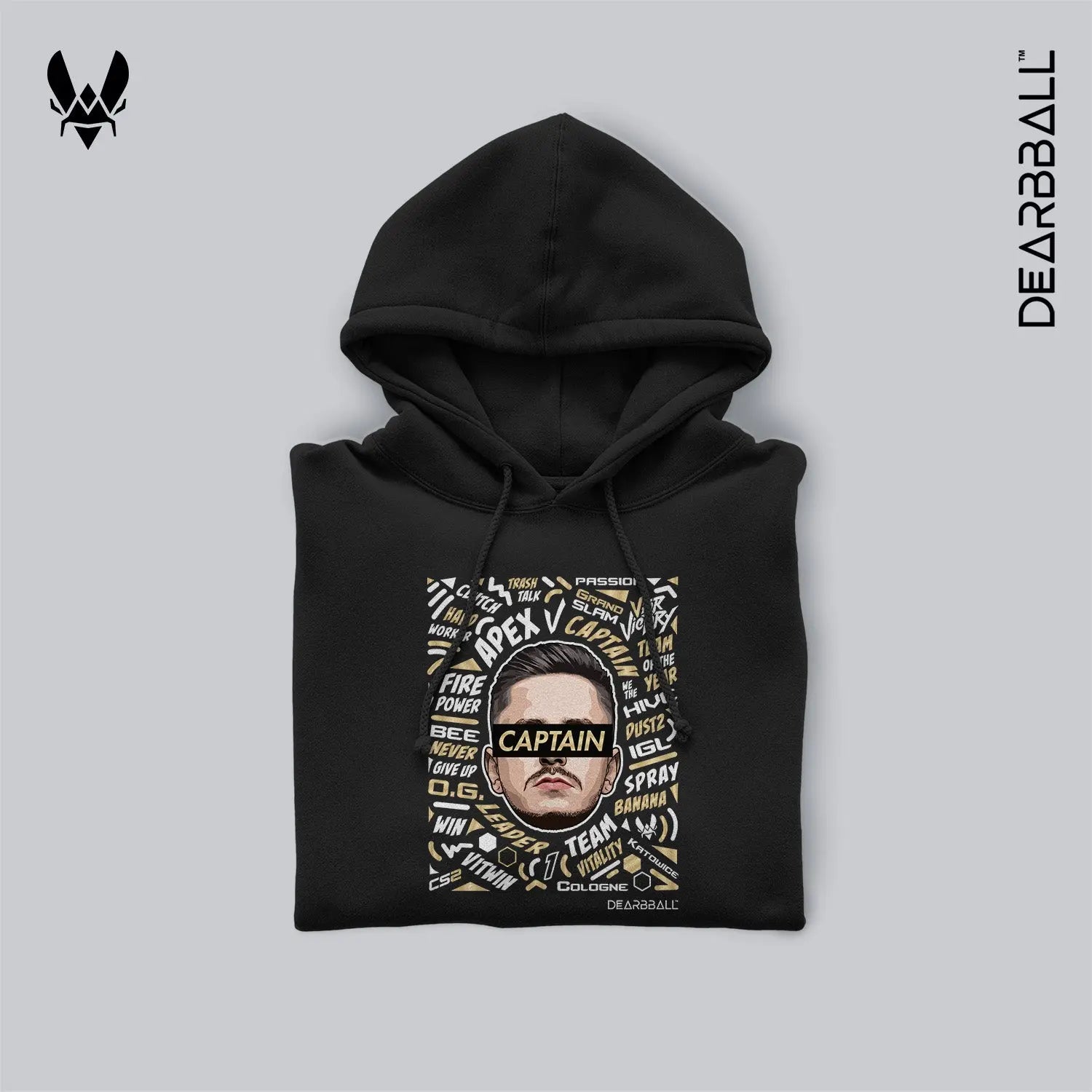 hoodie dearbball x vitality apex noir
