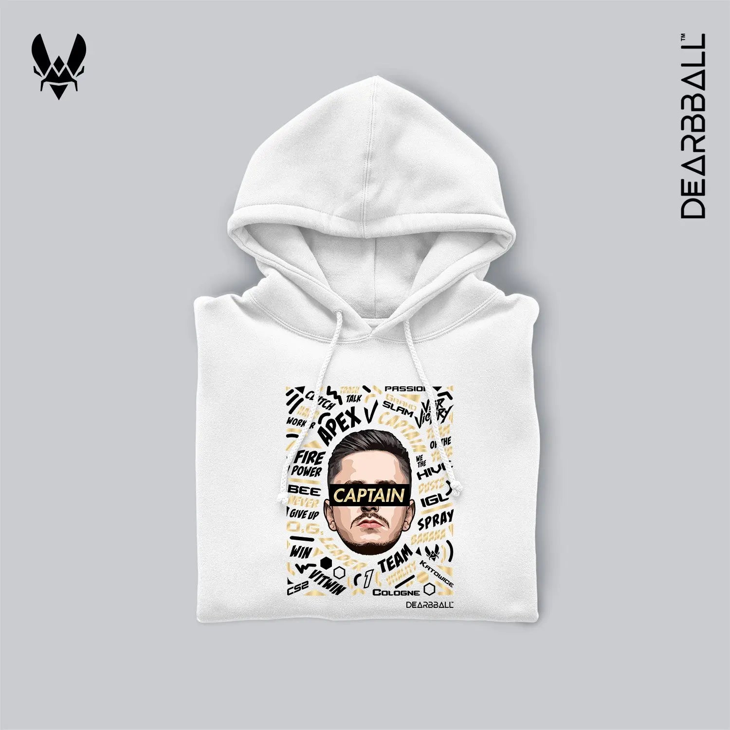 hoodie dearbball x vitality apex blanc