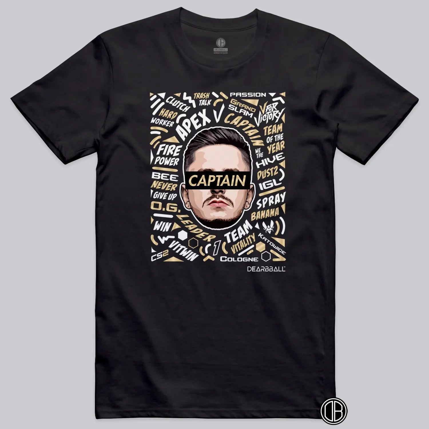 t-shirt dearbball x vitality noir apex