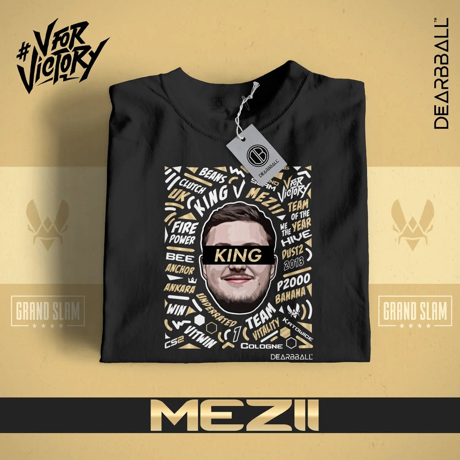 t-shirt dearbball x vitality noir mezii lifestyle