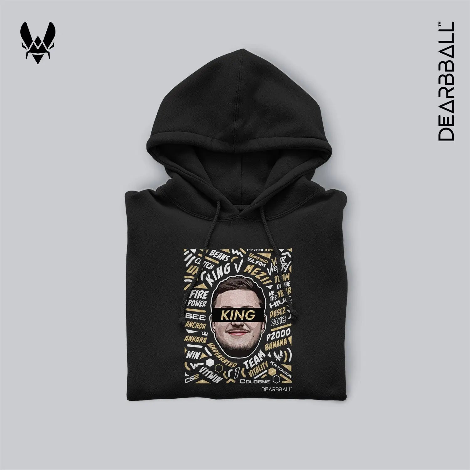 hoodie dearbball x vitality mezii noir