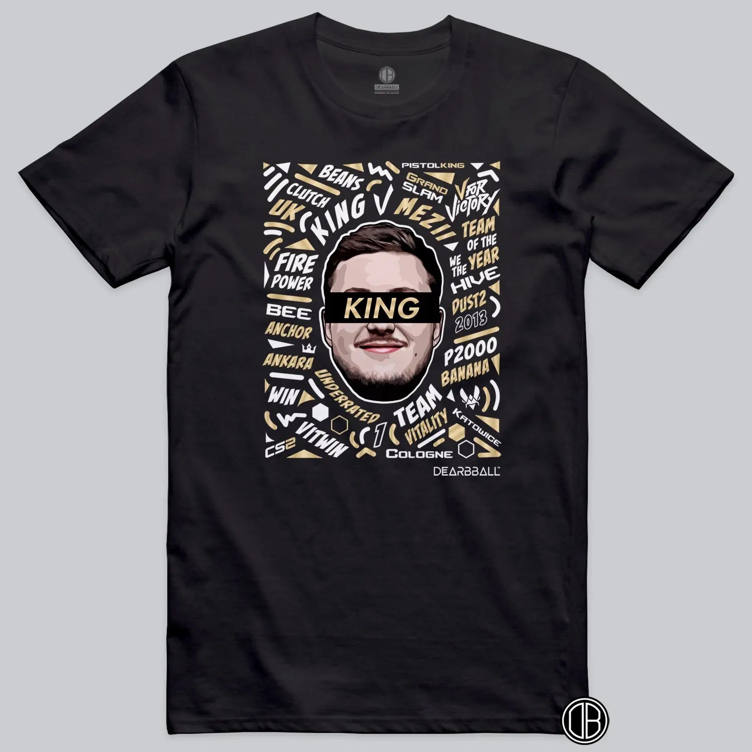 t-shirt dearbball x vitality noir mezii