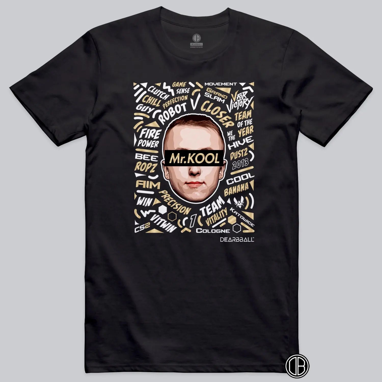 t-shirt dearbball x vitality noir ropz