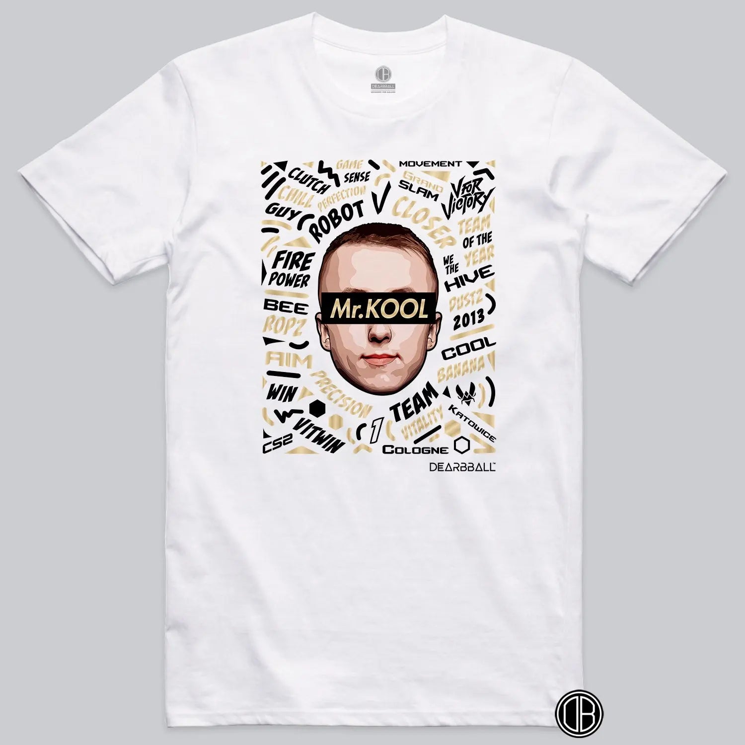 t-shirt dearbball x vitality blanc ropz