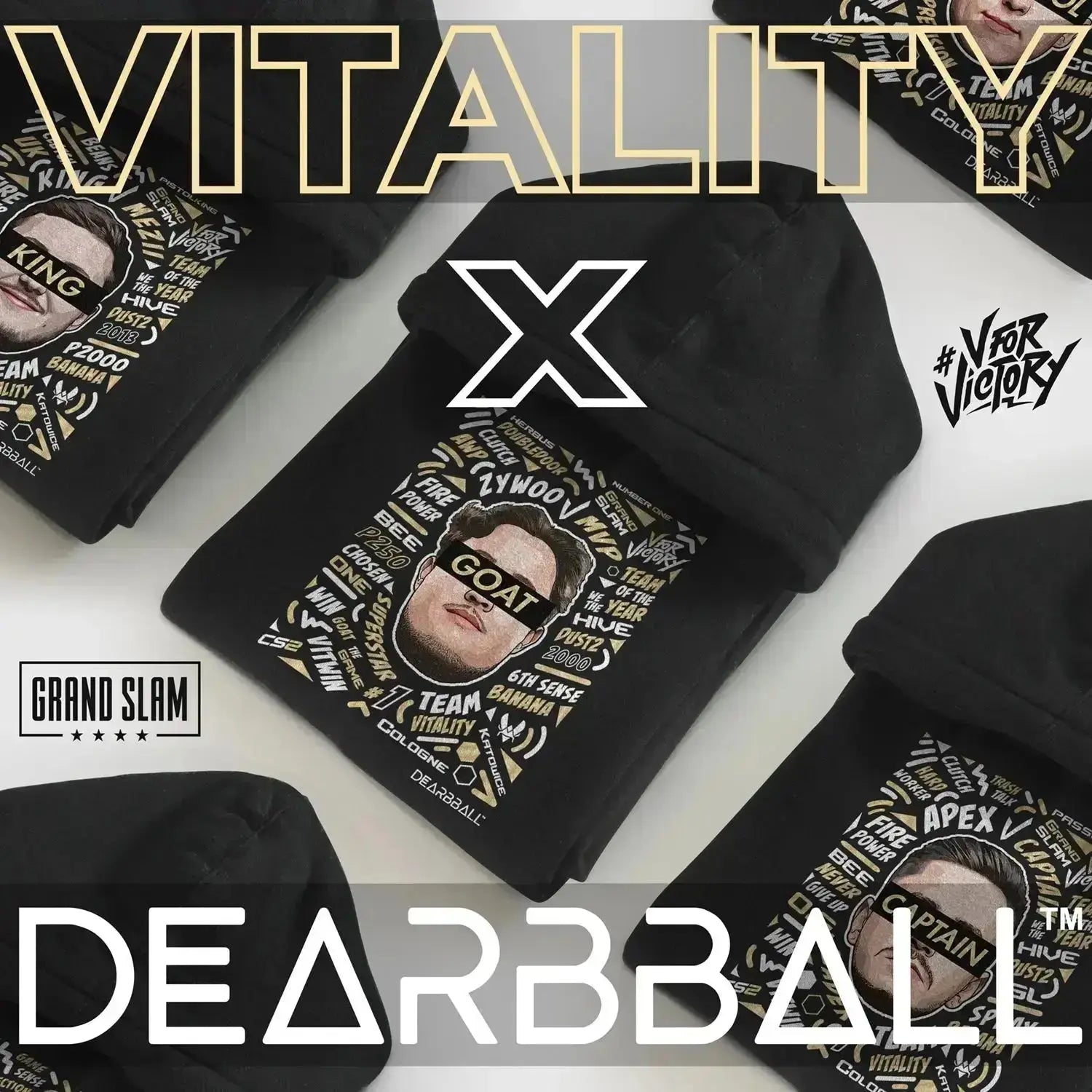 Hoodie dearbball x vitality noir