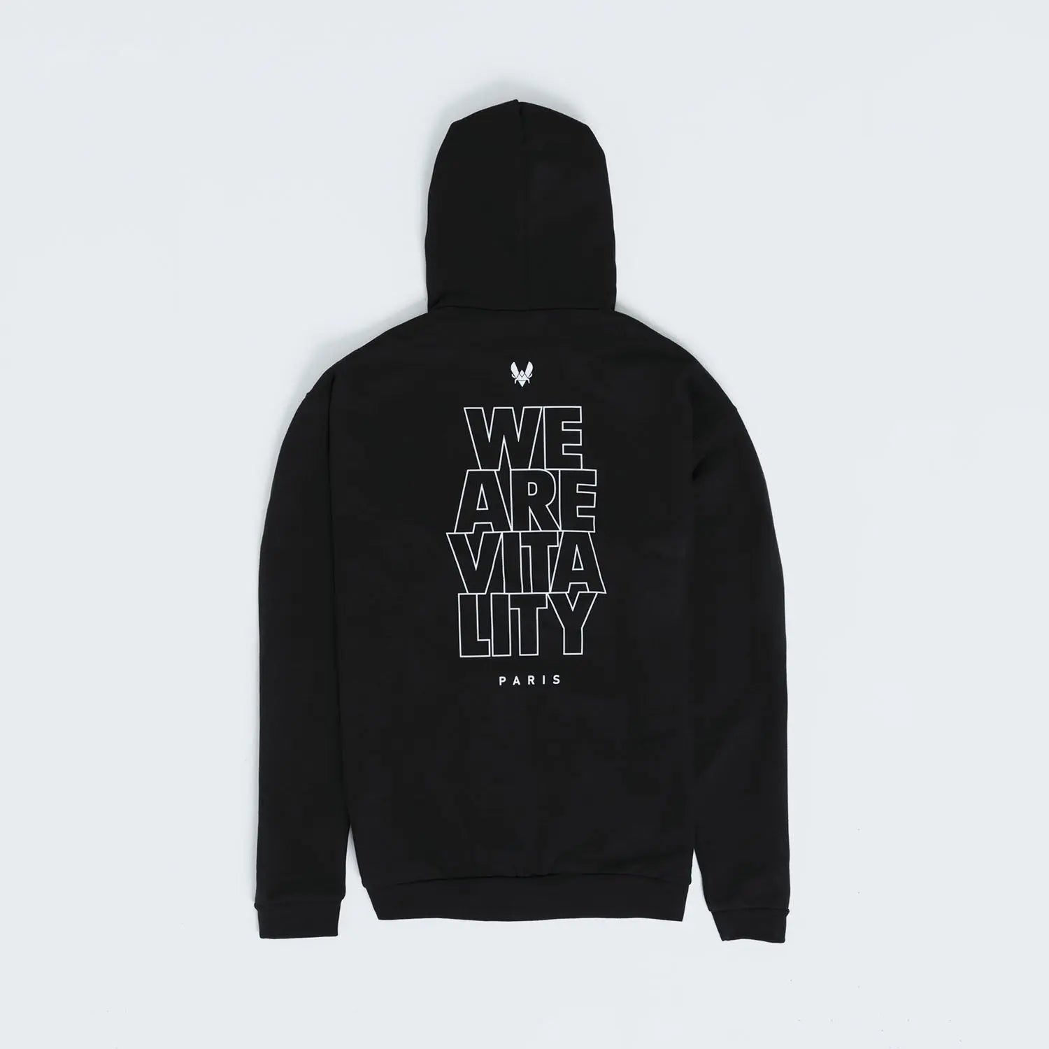 hoodie à capuche noir essential vitality vue de dos
