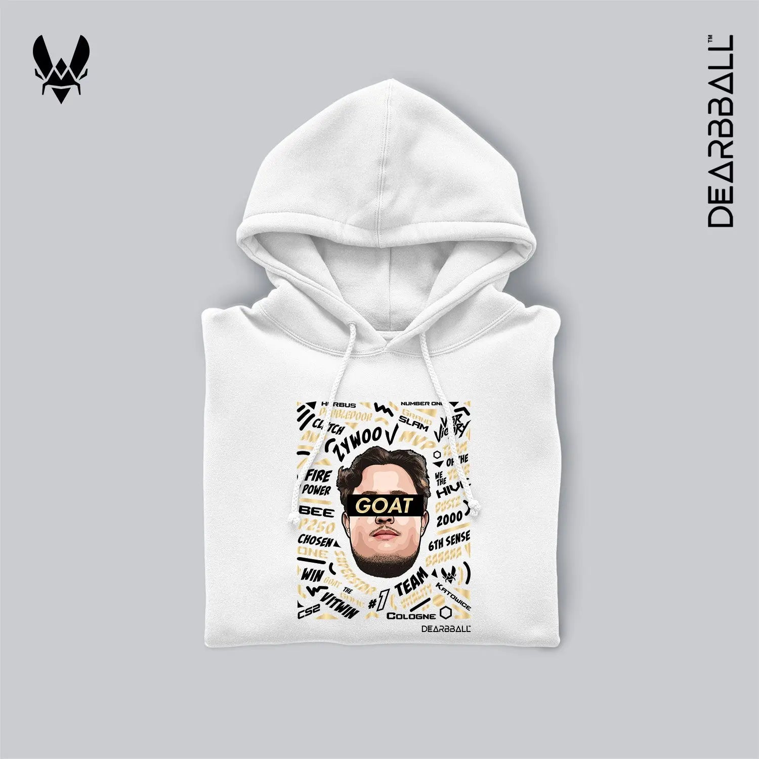 Hoodie dearbball x vitality zywoo blanc