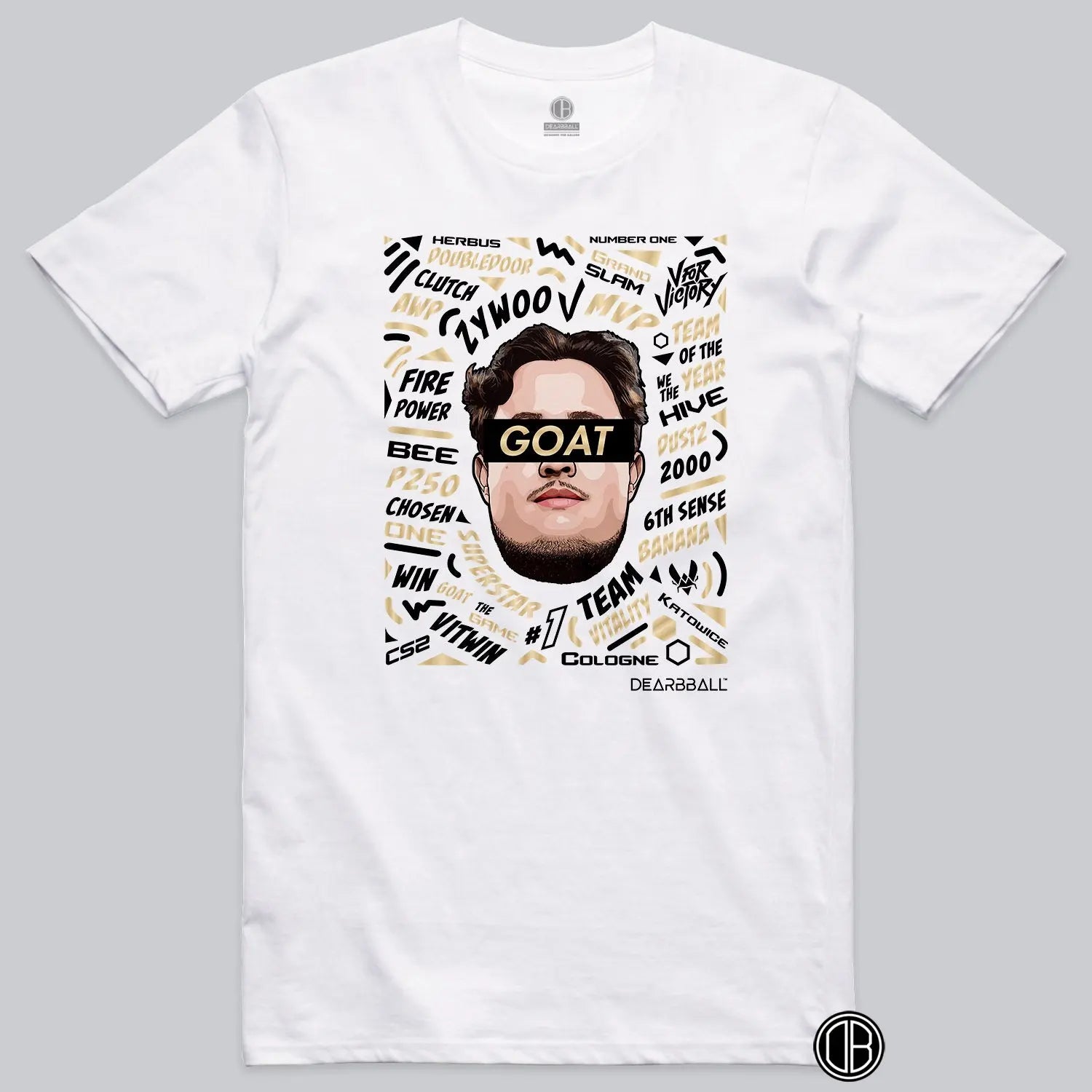 t-shirt dearbball x vitality blanc zywoo
