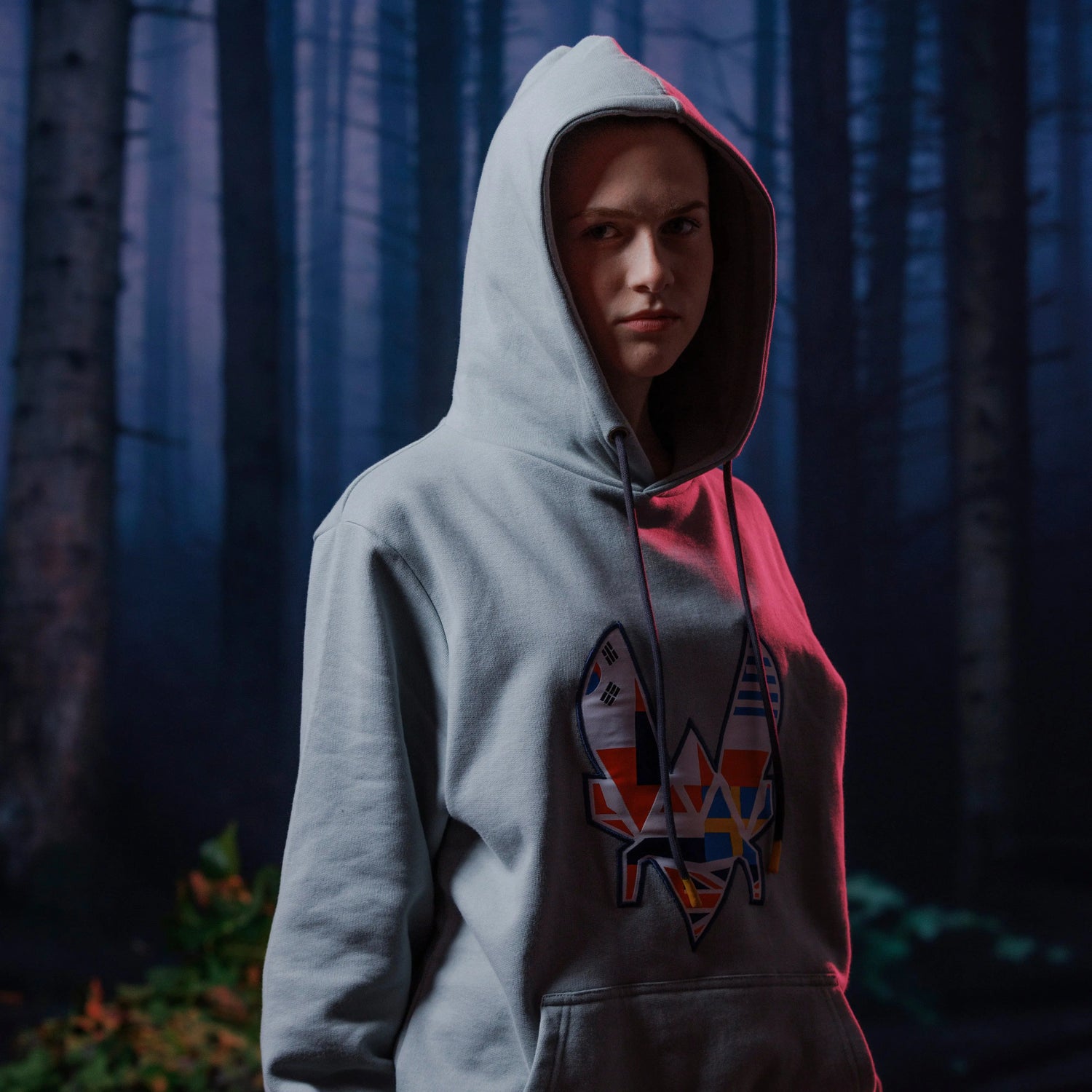 Hoodie World Club gris clair