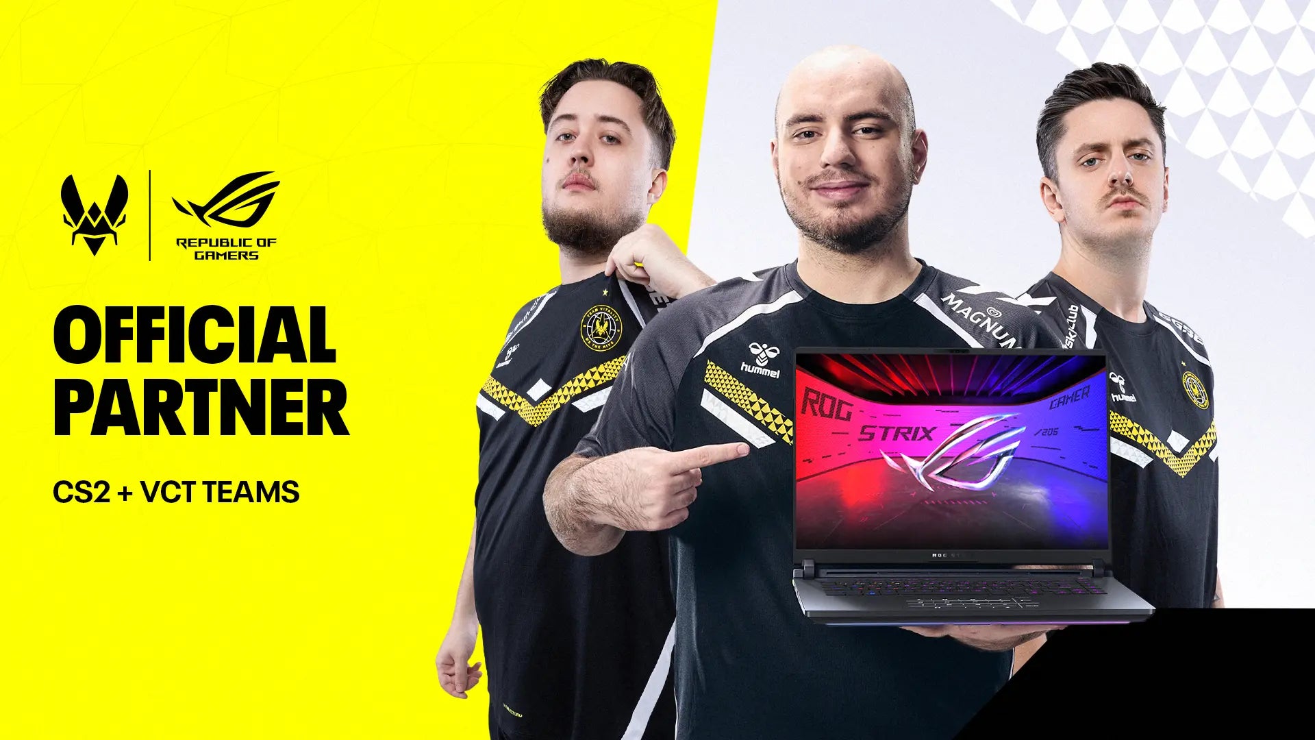 ASUS REPUBLIC OF GAMERS RENFORCE SON PARTENARIAT AVEC TEAM VITALITY EN DEVENANT LE PARTENAIRE PC DES ÉQUIPES COUNTER–STRIKE 2 ET VALORANT