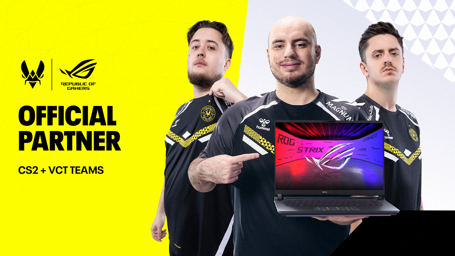 ASUS REPUBLIC OF GAMERS RENFORCE SON PARTENARIAT AVEC TEAM VITALITY EN DEVENANT LE PARTENAIRE PC DES ÉQUIPES COUNTER–STRIKE 2 ET VALORANT