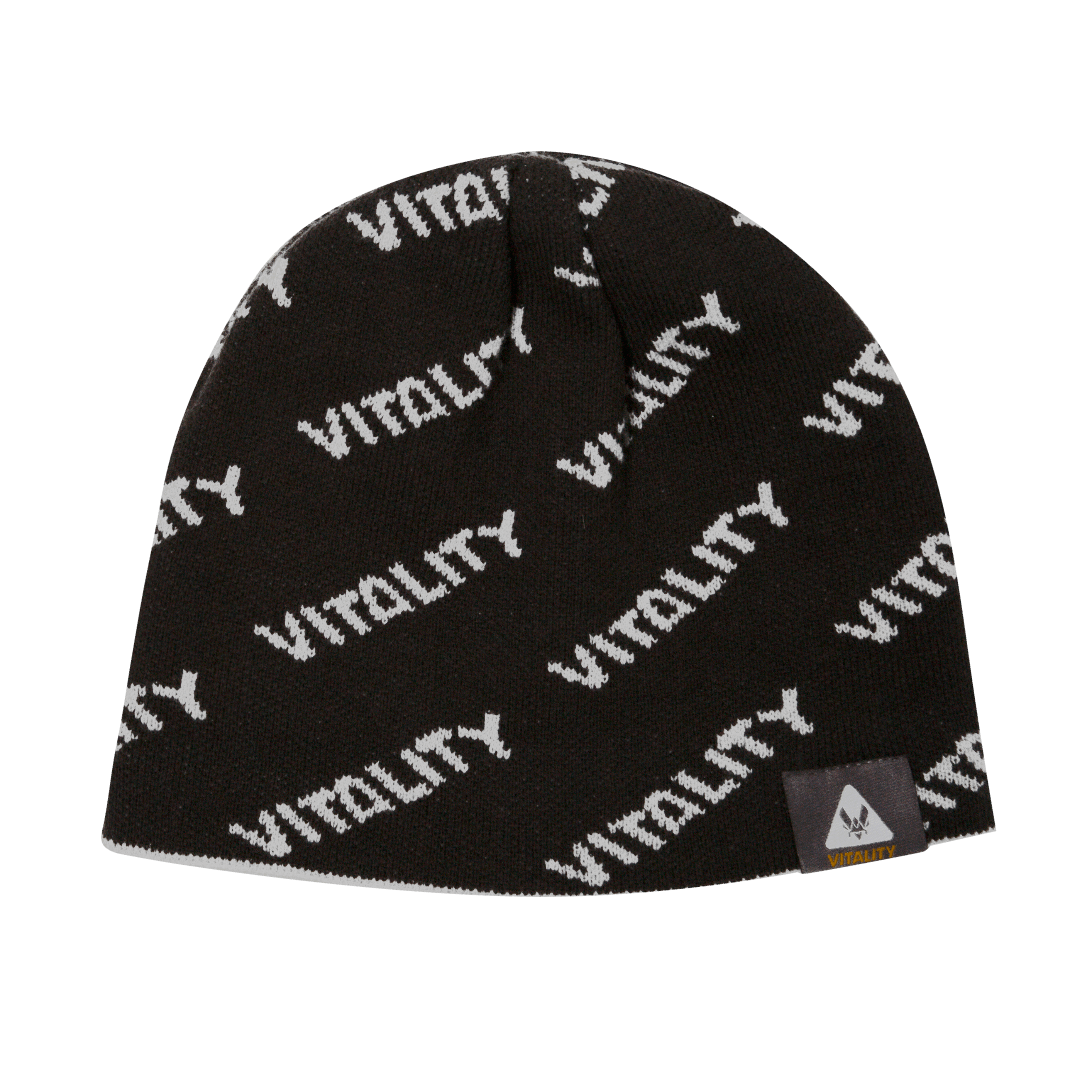 Beanie Logo Vitality reversible grey