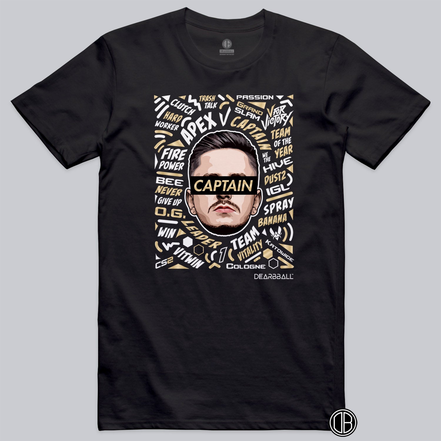 t-shirt dearbball x vitality noir apex