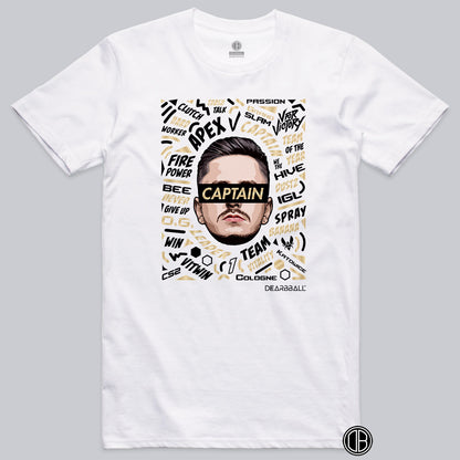 t-shirt dearbball x vitality blanc apex 