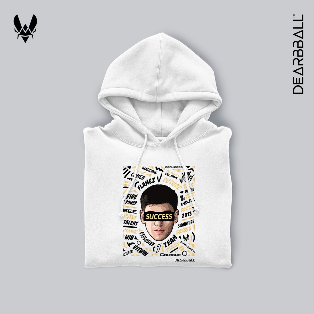 hoodie dearbball x vitality flamez blanc