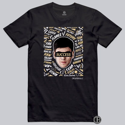 t-shirt dearbball x vitality noir flamez