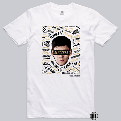t-shirt dearbball x vitality blanc flamez