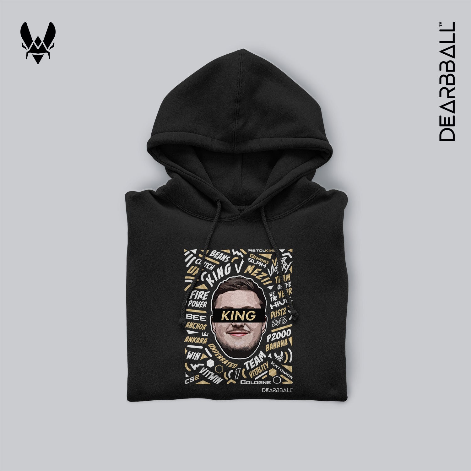 hoodie dearbball x vitality mezii noir