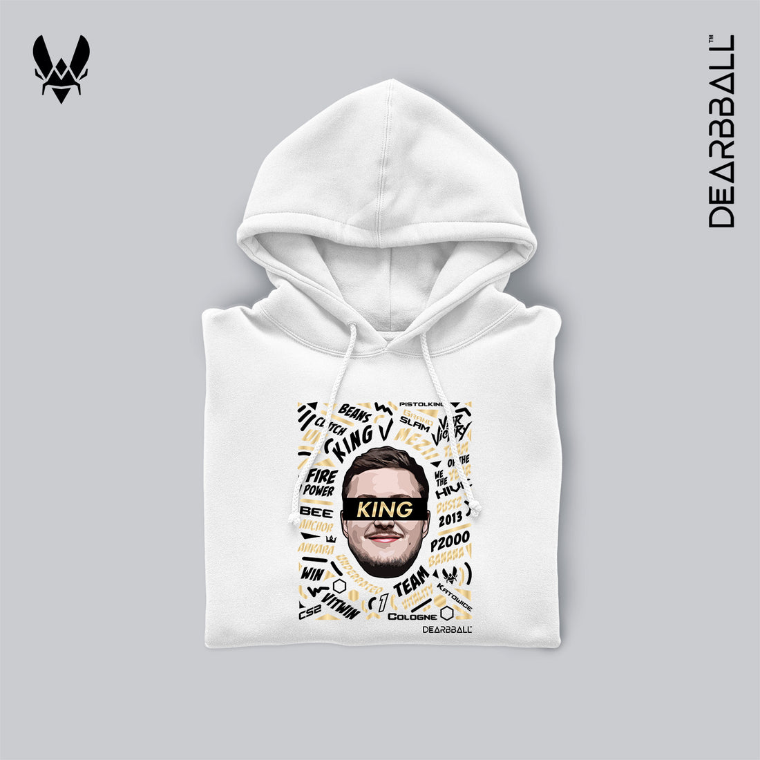 hoodie dearbball x vitality mezii blanc