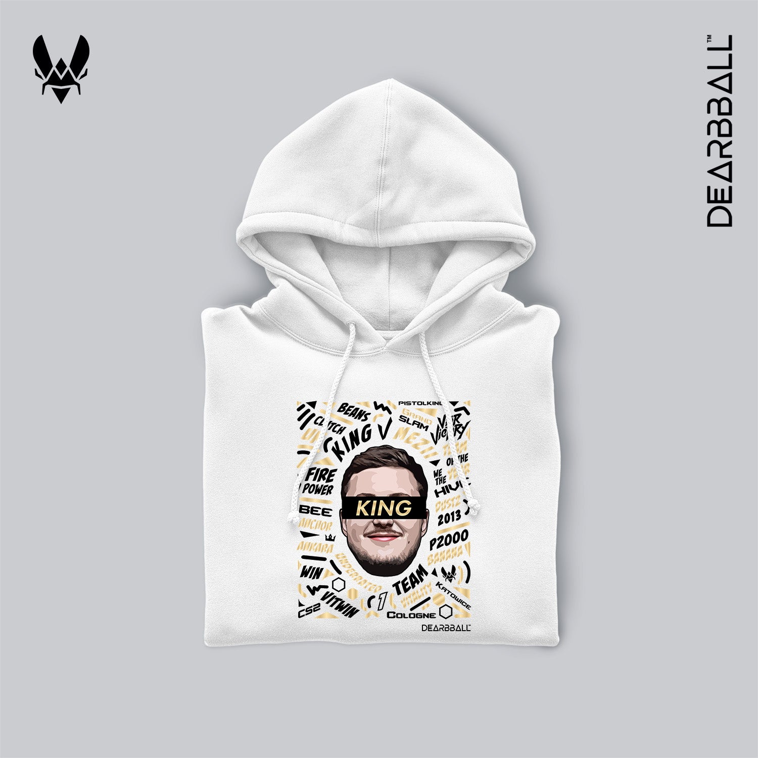 hoodie dearbball x vitality mezii blanc