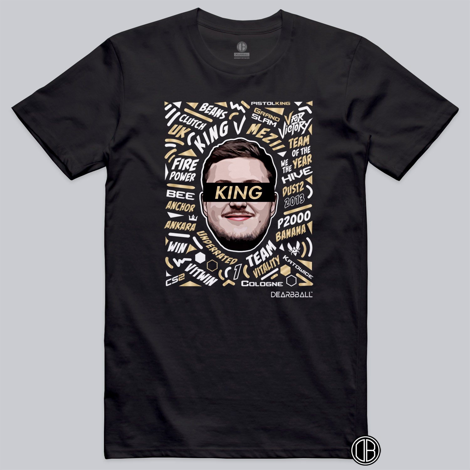 t-shirt dearbball x vitality noir mezii