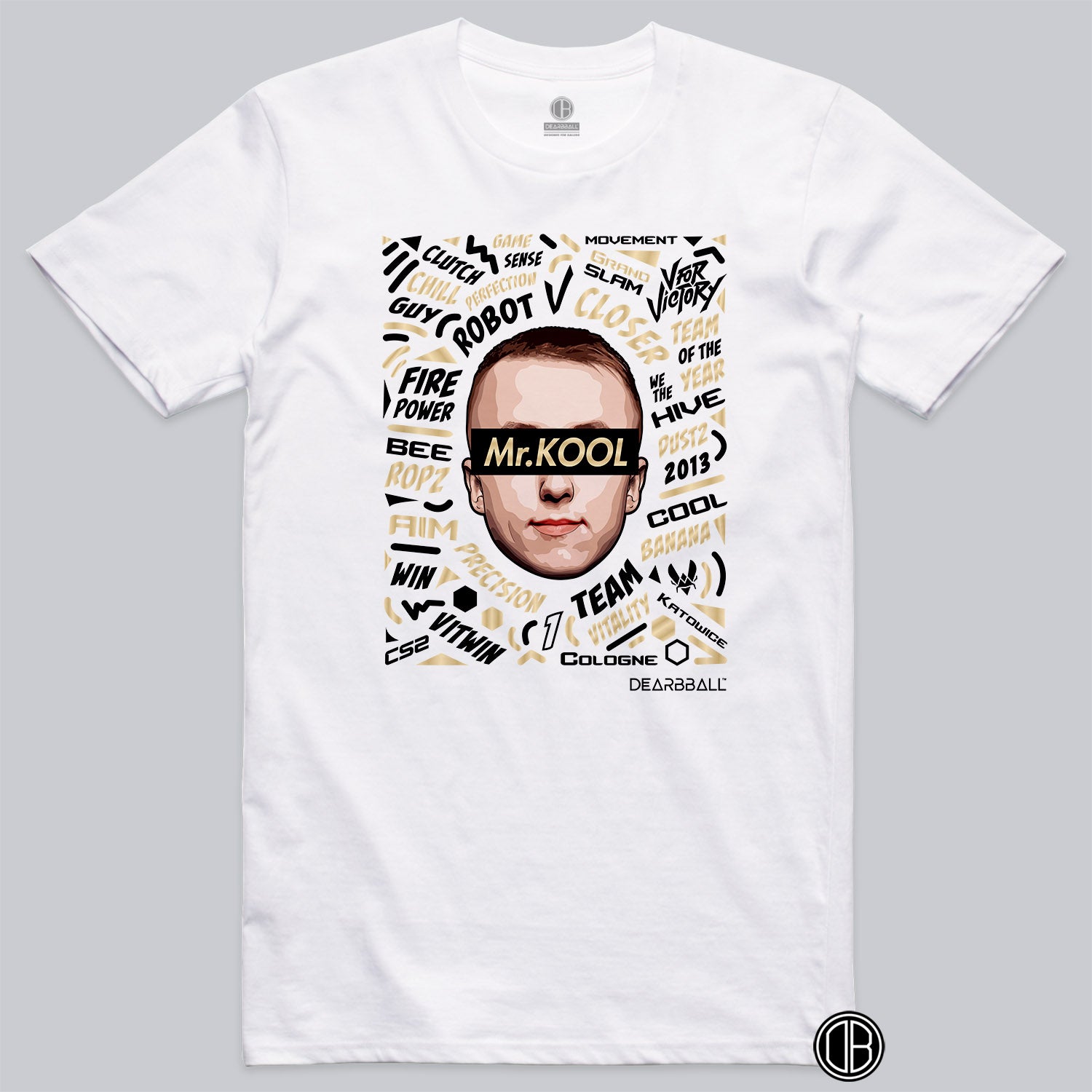 t-shirt dearbball x vitality blanc ropz
