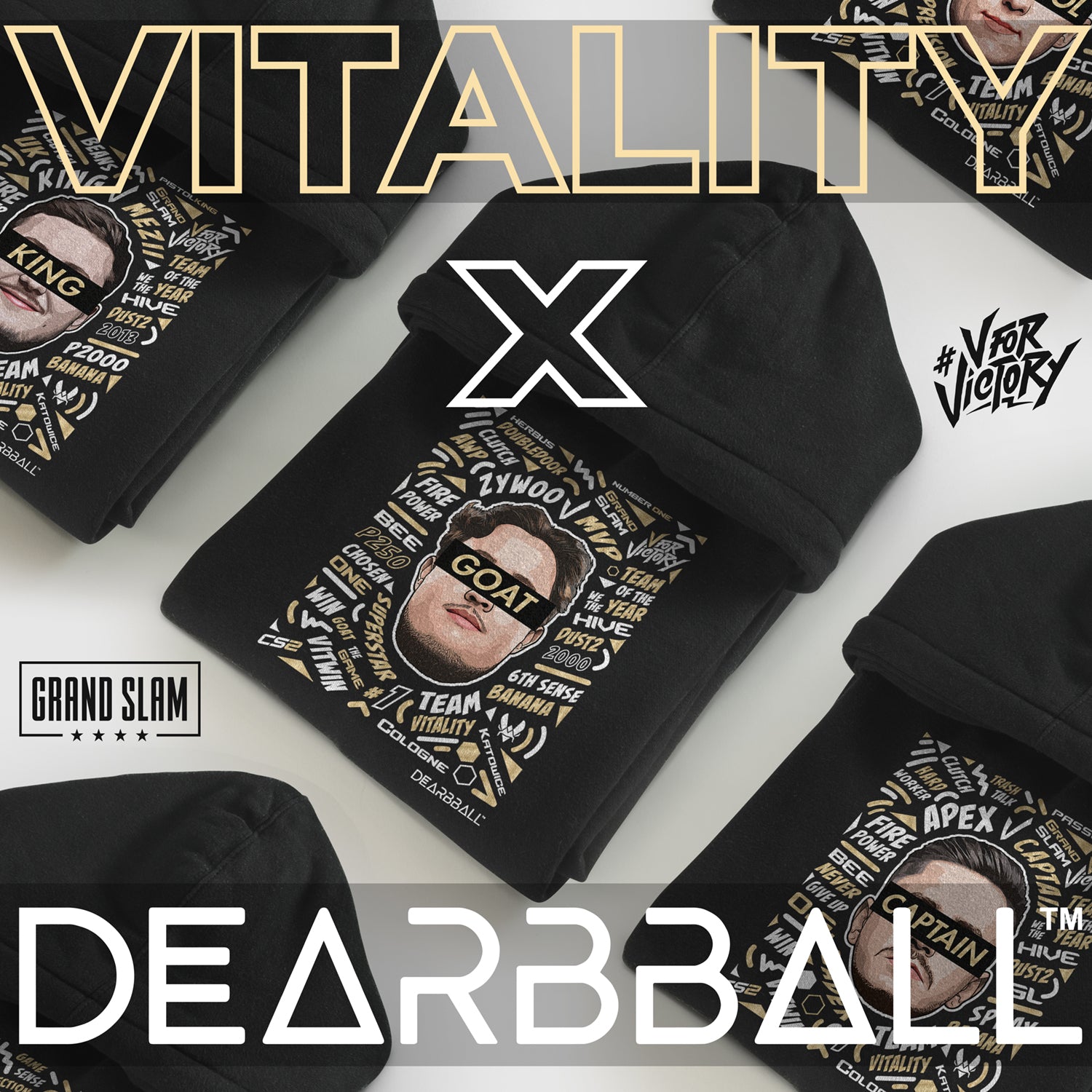 Hoodie dearbball x vitality noir
