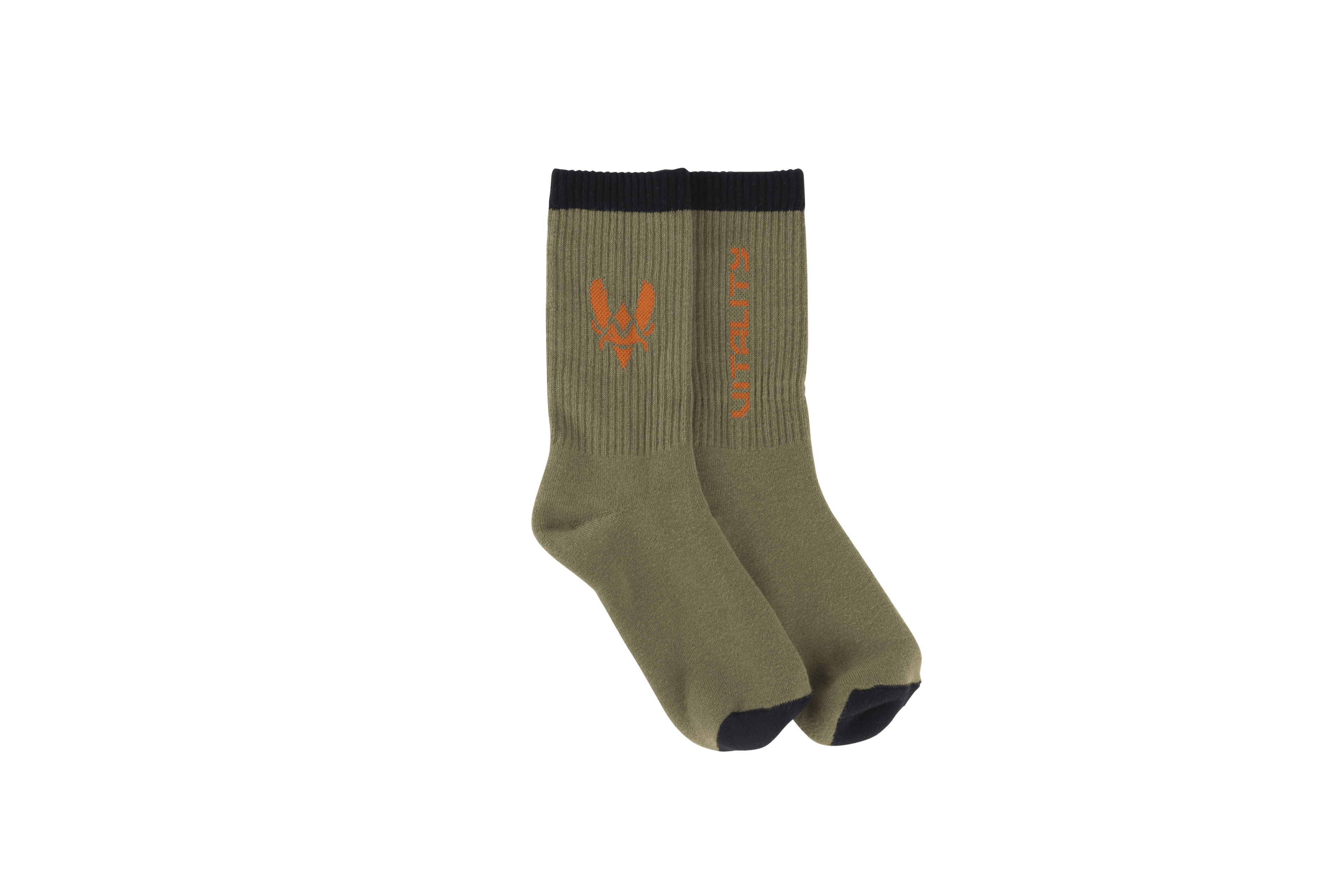 Vitality green printed socks