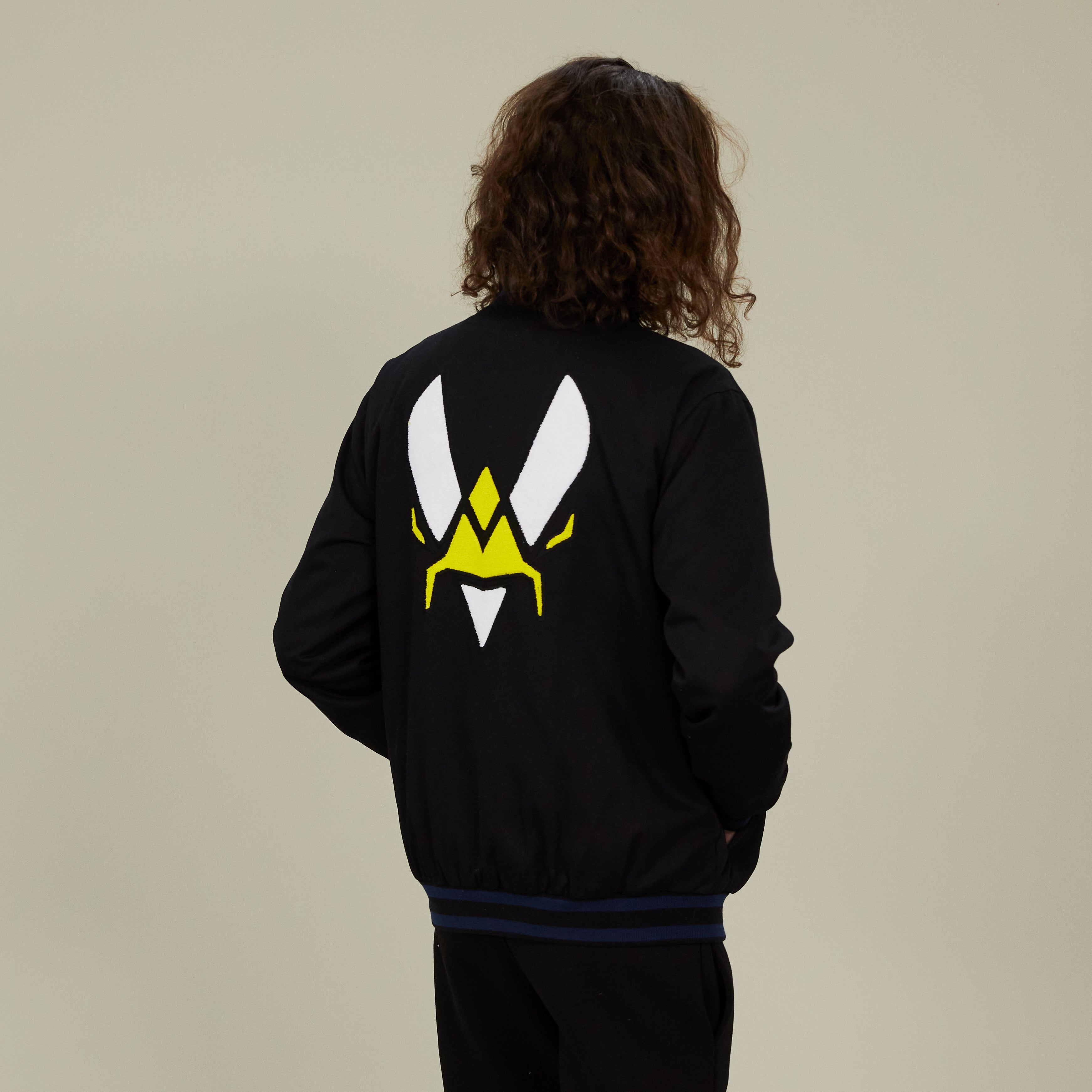 Veste Teddy V noire Team Vitality