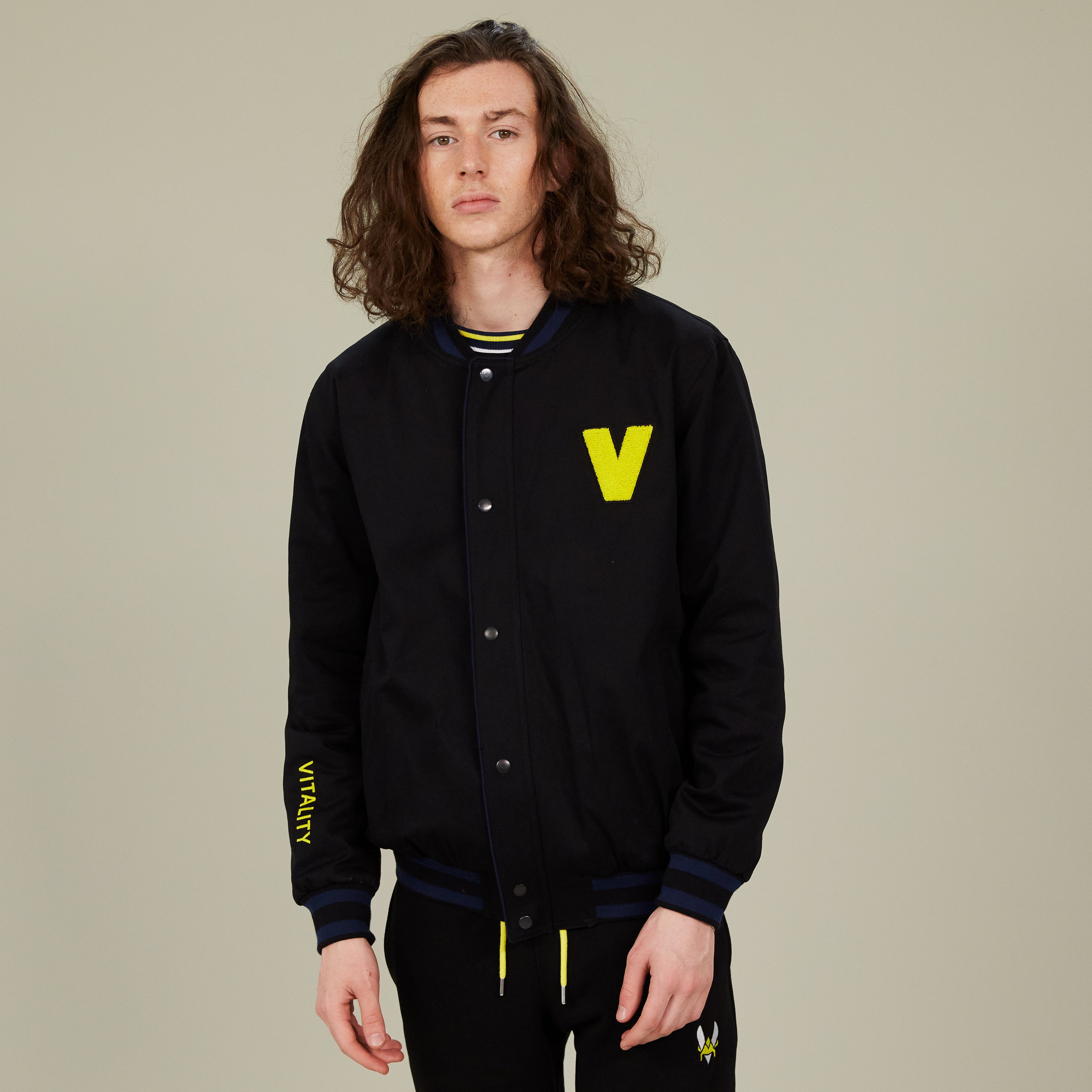 Veste Teddy V noire Team Vitality