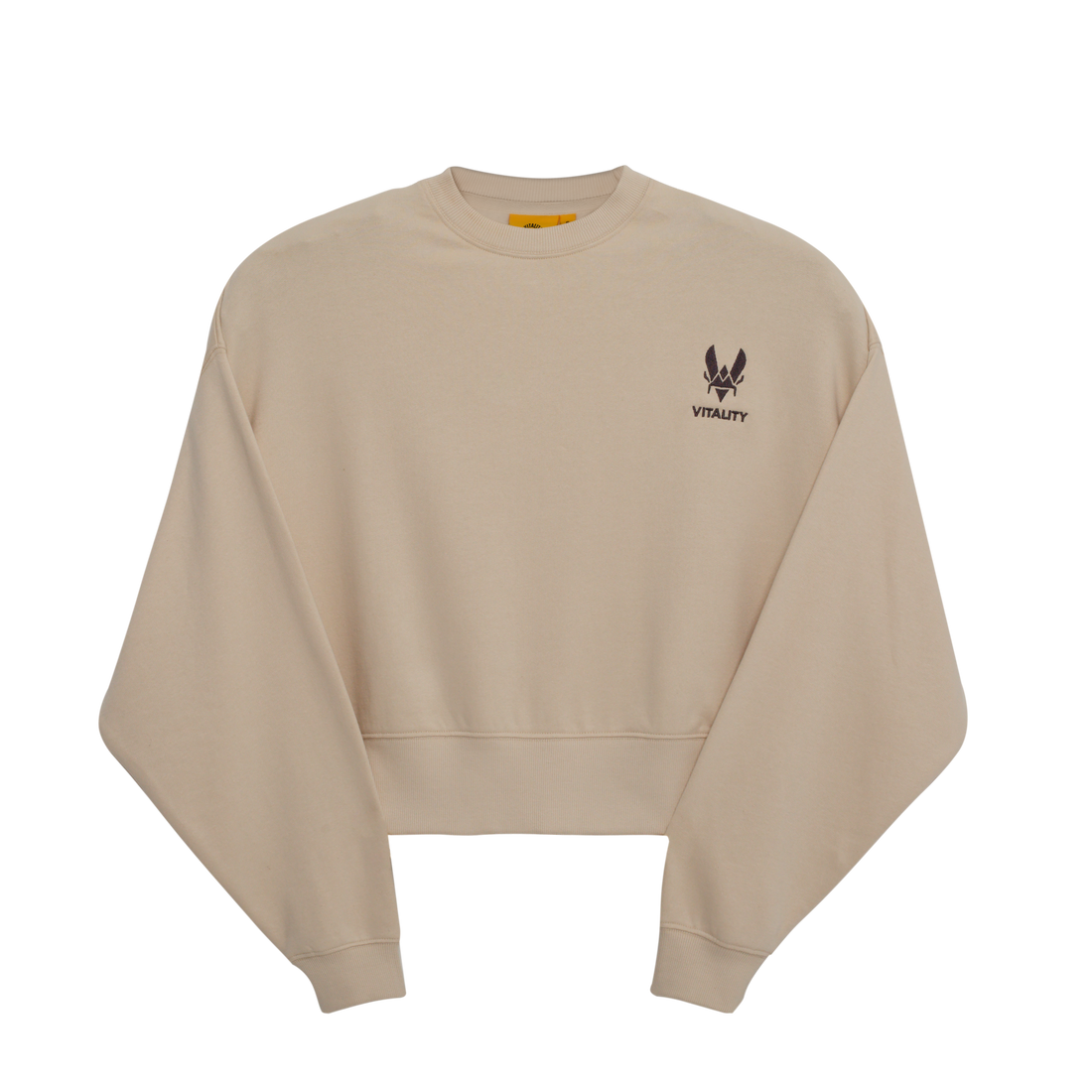 Crewneck Crop beige pour femme Team Vitality