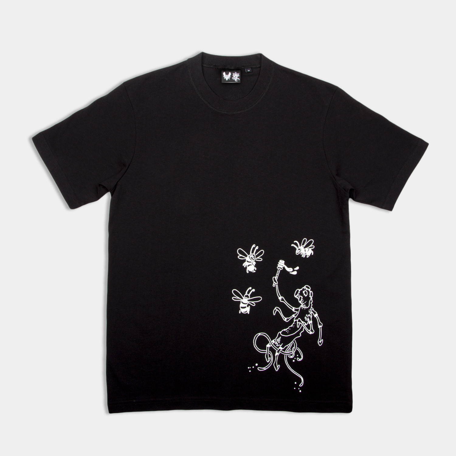 V-shirt Fleuwr noir Team Vitality