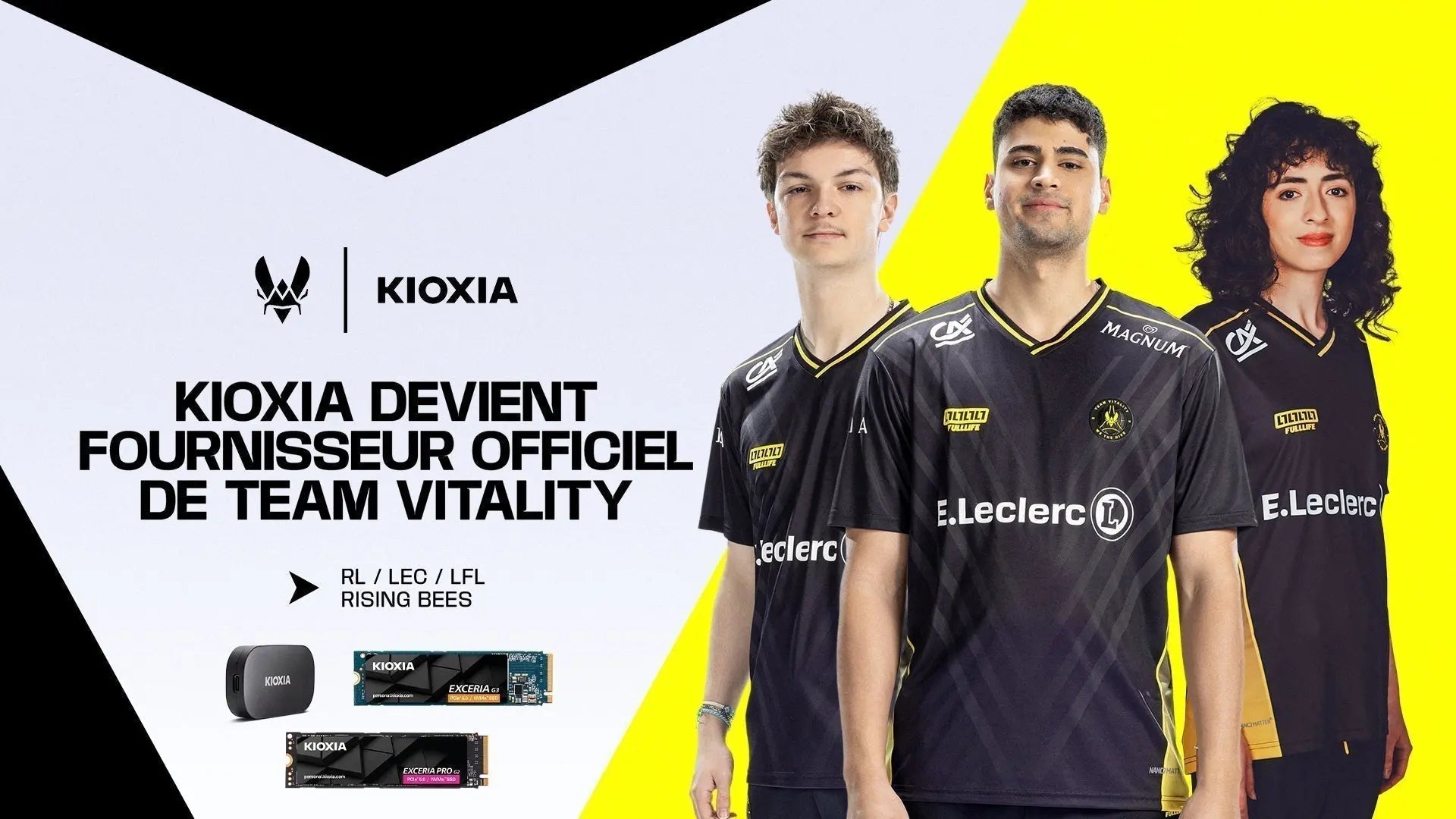Team Vitality annonce KIOXIA comme nouveau Fournisseur Officiel de Stockage de données pour 2026
