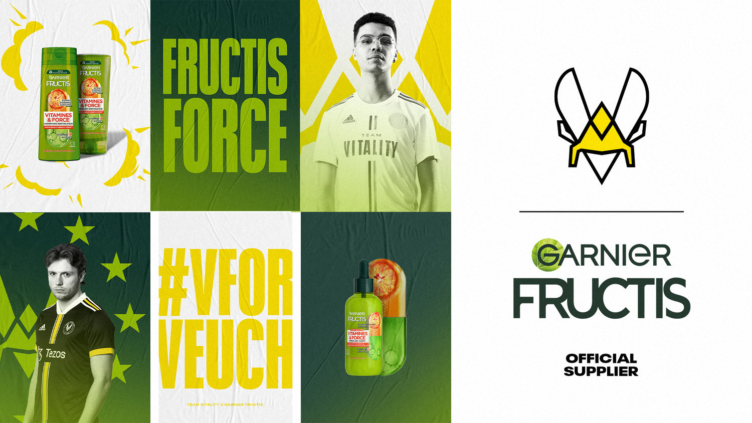 Team Vitality choisit Garnier Fructis comme fournisseur officiel de produits de soins capillaires