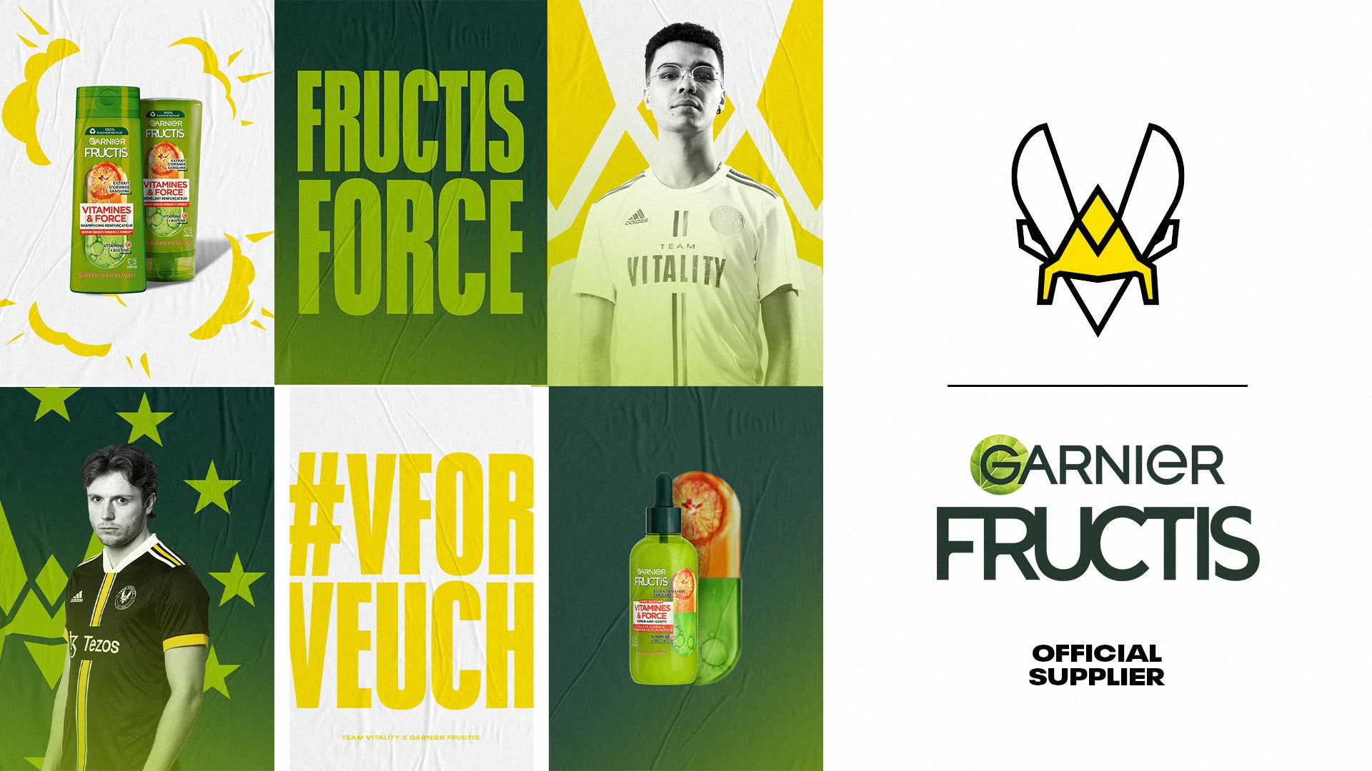 Team Vitality choisit Garnier Fructis comme fournisseur officiel de produits de soins capillaires