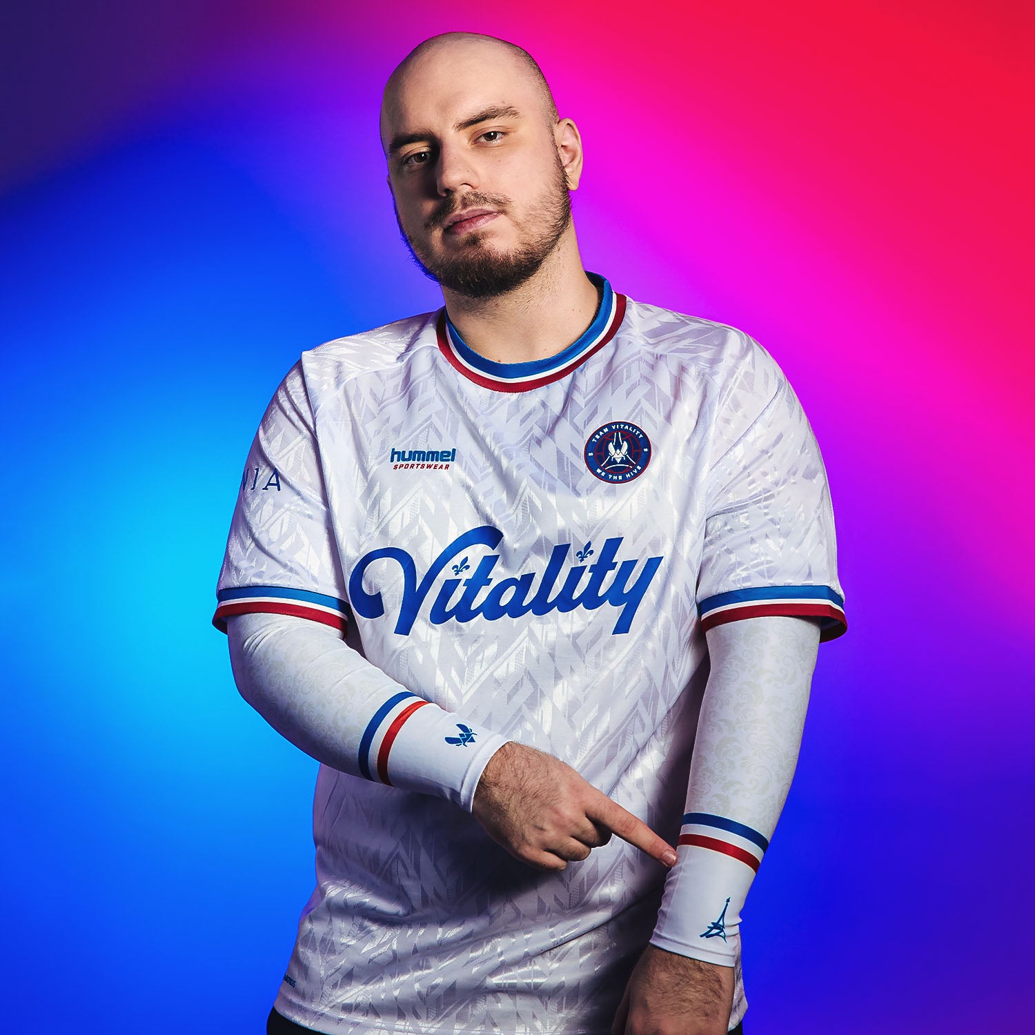Derke valorant maillot et manchettes vitality alternate 2025
