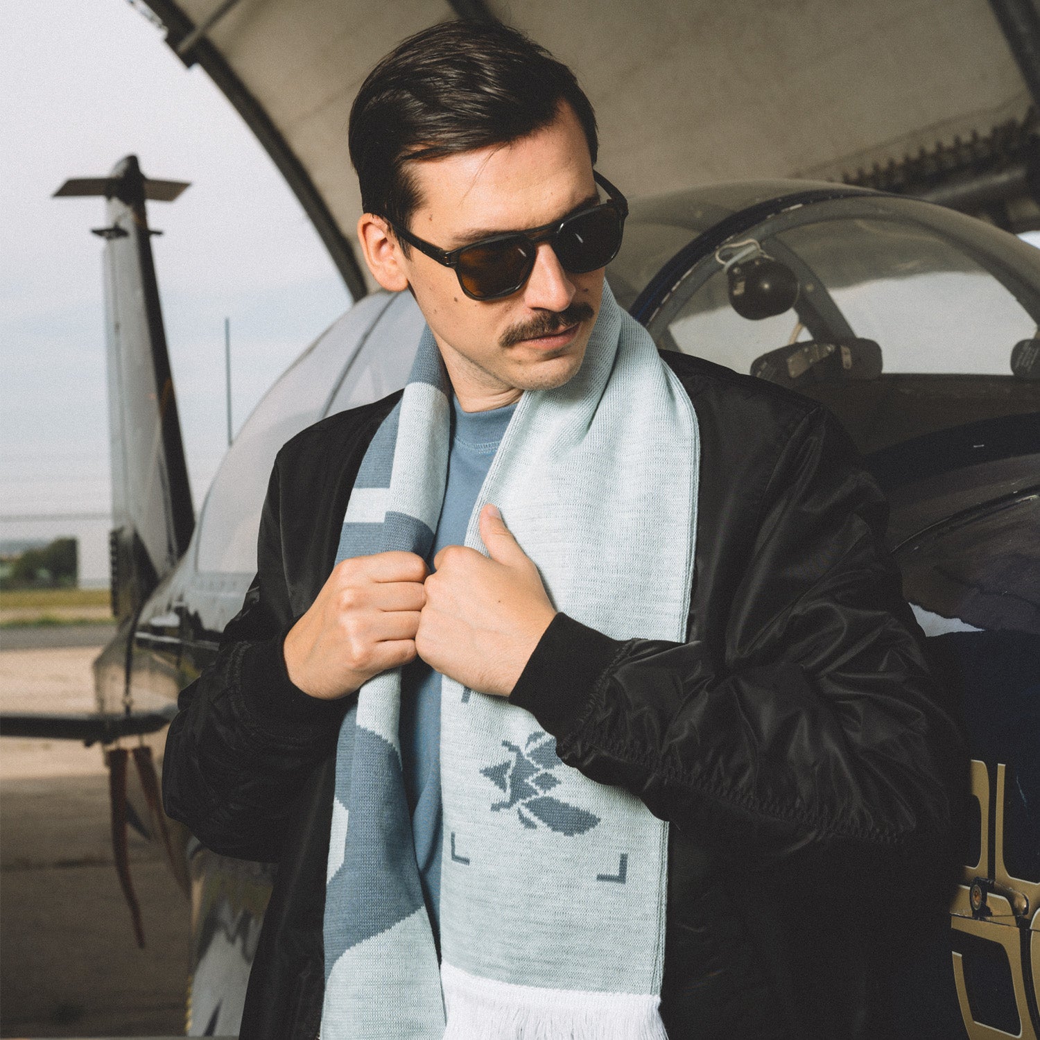 Blue Airline Scarf