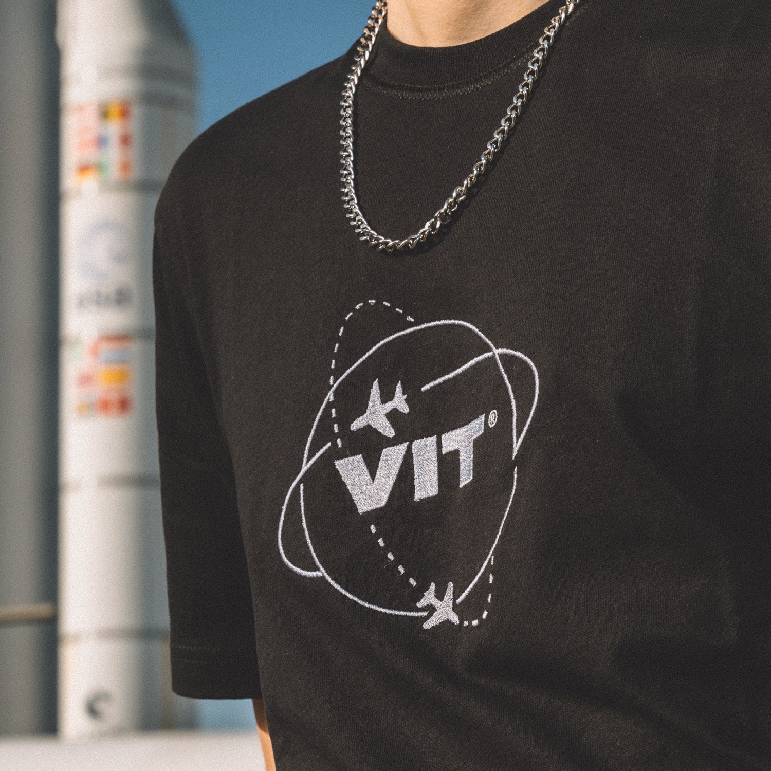 T-shirt Black Airline