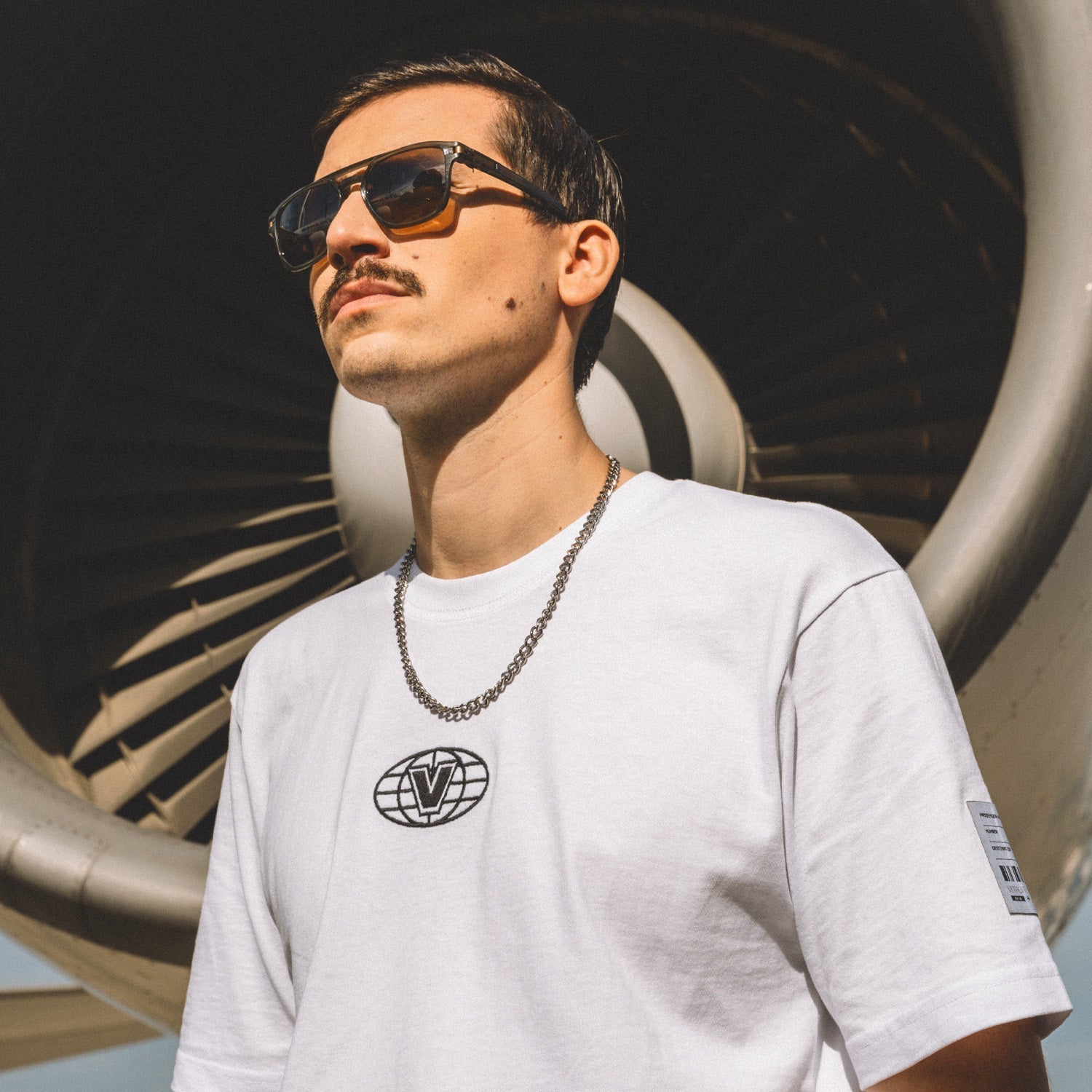 T-shirt White Airline