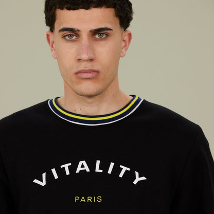 Black Vitality printed sweatshirt