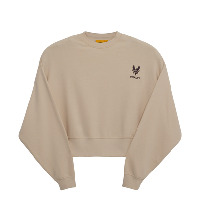 Beige Crewneck Crop for women