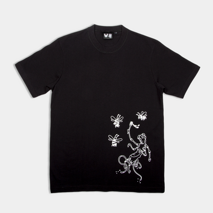 V-shirt Fleuwr noir